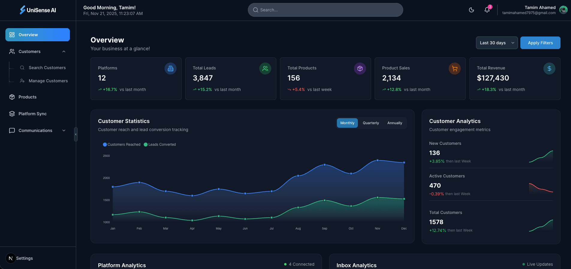 Analytics Dashboard